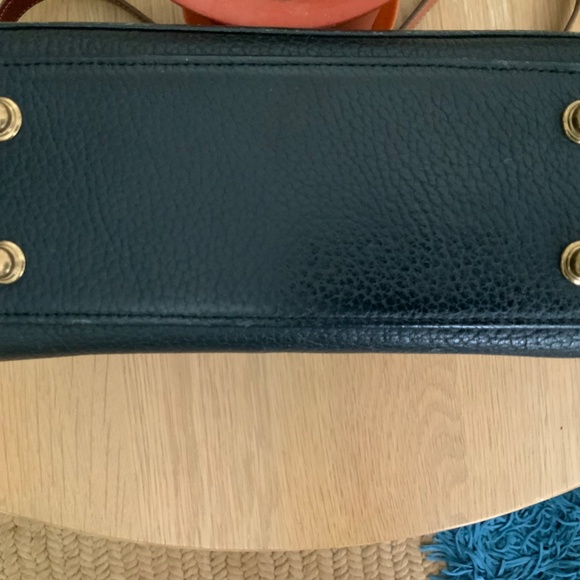 Rare Vintage Dooney and Bourke AWL Crossbody Shoulder Purse Blue With Brown Trim - Picture 8 of 10